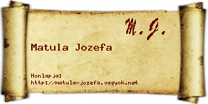 Matula Jozefa névjegykártya