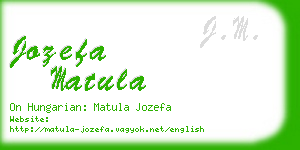 jozefa matula business card